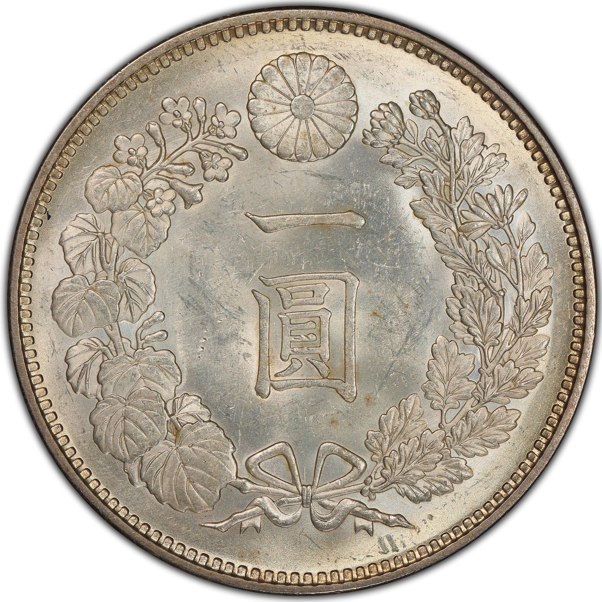 1887年日本明治20年新1元银币大型