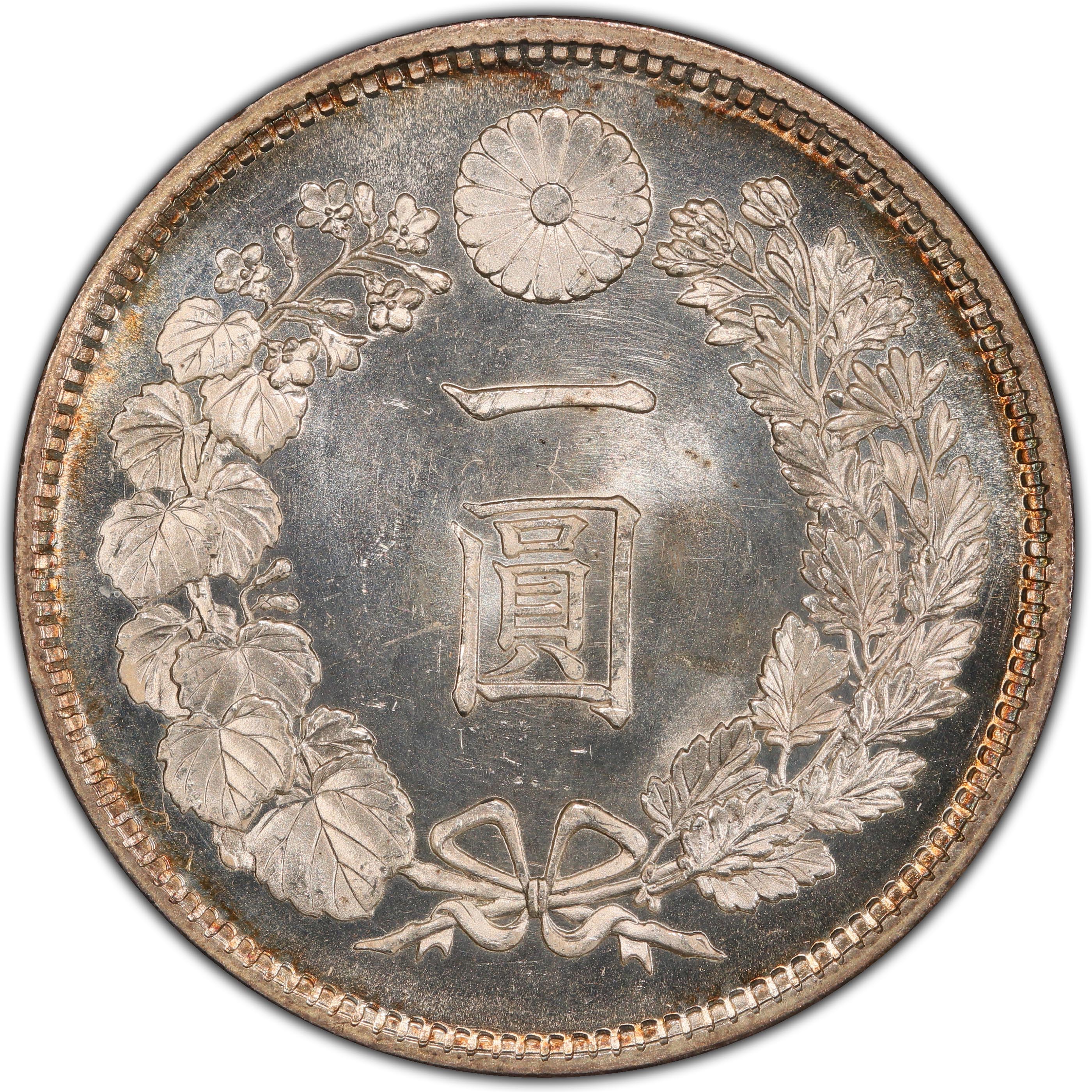 1878年日本明治11年新1元银币大型浅雕
