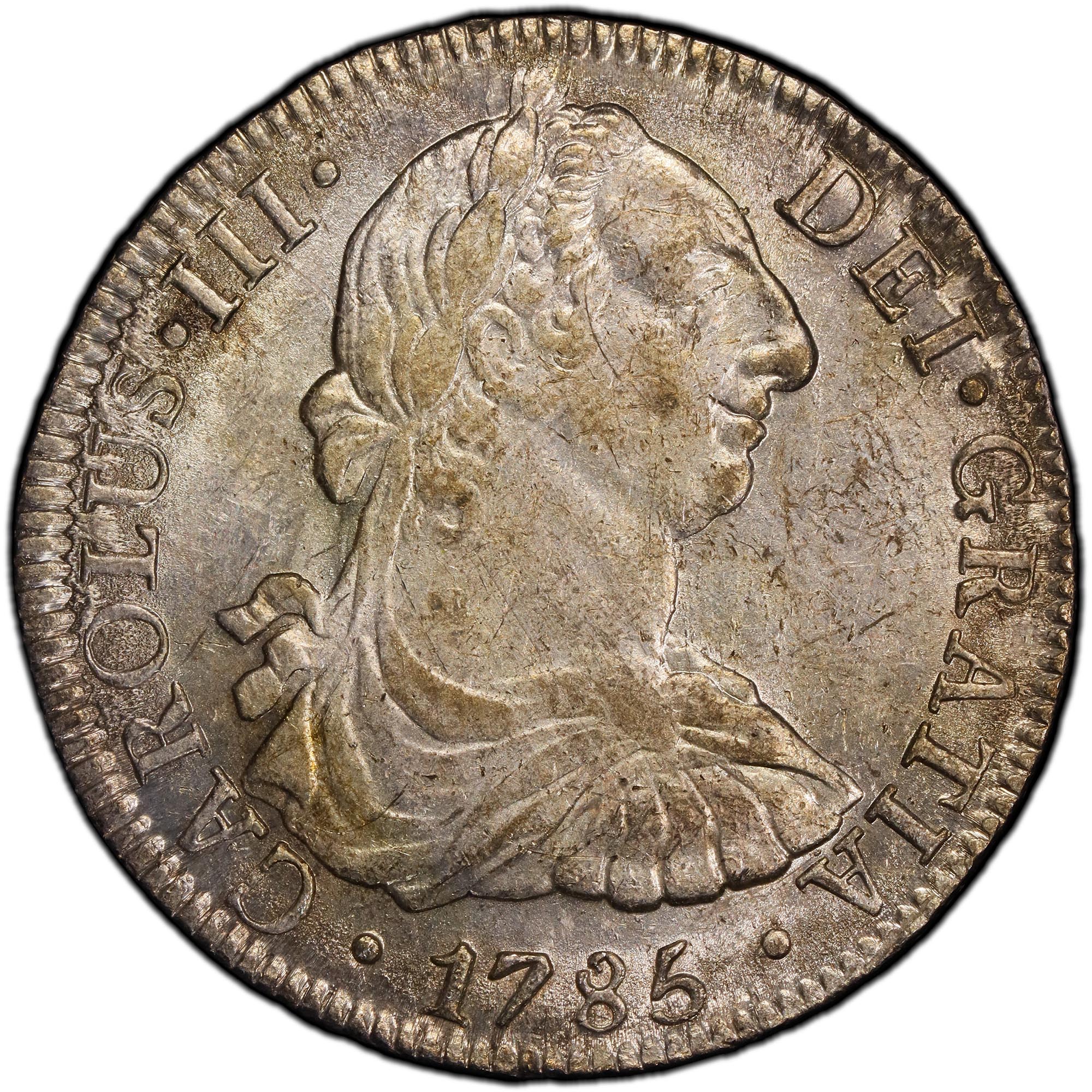 1772-1789年墨西哥卡洛斯3世双柱8雷亚尔银币